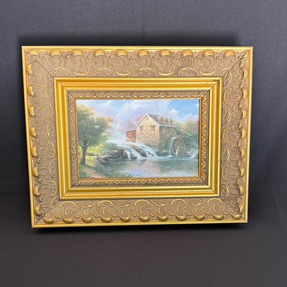 Thomas Kinkade Gold Framed Mill Scene - 9.5” x 7.5” - Picture 2 of 10